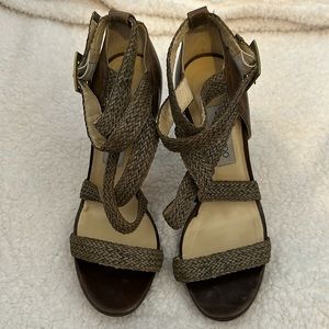 Greenish beige heels
